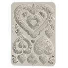 Szilikon öntőforma - A5 - Hearts - KACMA-558
