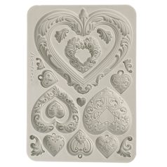 Szilikon öntőforma - A5 - Hearts - KACMA-558