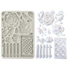 Szilikon öntőforma - A5 - House Of Roses Fence - KACMA-559