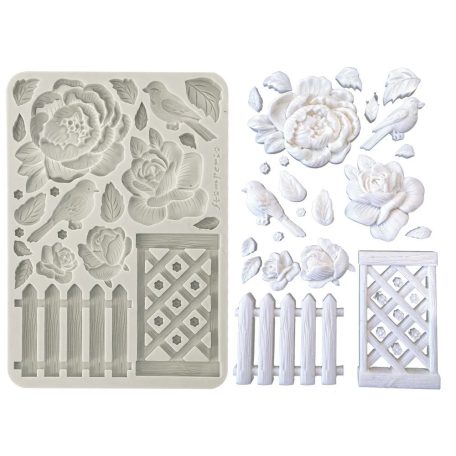 Szilikon öntőforma - A5 - House Of Roses Fence - KACMA-559