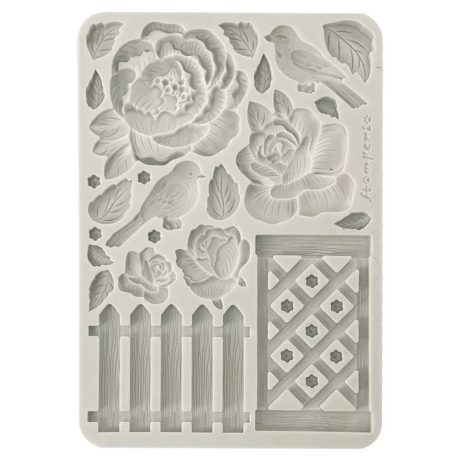 Szilikon öntőforma - A5 - House Of Roses Fence - KACMA-559