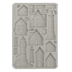   Szilikon öntőforma - A5 - Silent Sea houses and lighthouse - KACMA-577