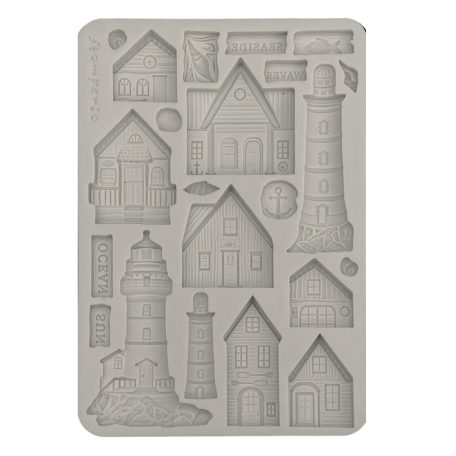 Szilikon öntőforma - A5 - Silent Sea houses and lighthouse - KACMA-577