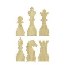   Cadence MDF lézervágott - Sakkfigurák - 6 db/csomag - KD-185 - Raktáron