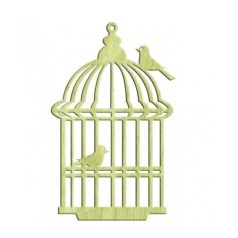   Cadence MDF lézervágott - Kalitka madárral - KD-198 - Raktáron