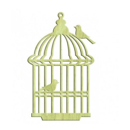 Cadence MDF lézervágott - Kalitka madárral - KD-198 - Raktáron
