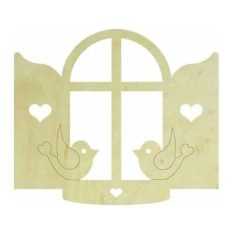 Cadence MDF lézervágott - Ablak madárkákkal - KD-320