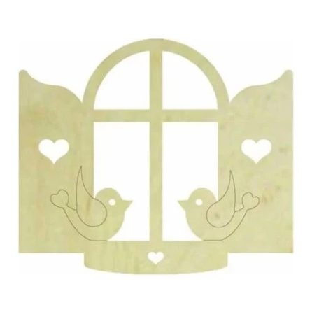 Cadence MDF lézervágott - Ablak madárkákkal - KD-320