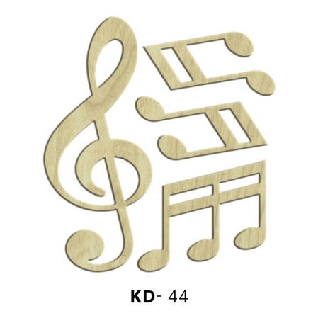 Cadence MDF lézervágott - Hangjegyek - 4 db/csomag - KD-44