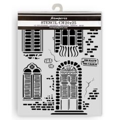    Stamperia stencil - 20x25 cm - Venice City of Art windows - KSTD-181