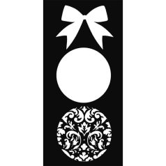 Karácsonyi gömbök stencil 12x25 cm - KSTDL-13