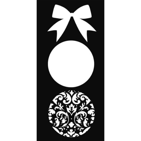 Karácsonyi gömbök stencil 12x25 cm - KSTDL-13