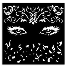 Stamperia stencil - 12x12 cm - Masquerade eyes - KSTDS-12