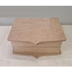   Felhajható tetejű, fiókos ékszeres doboz - 22x18x9,5 cm - KT 95
