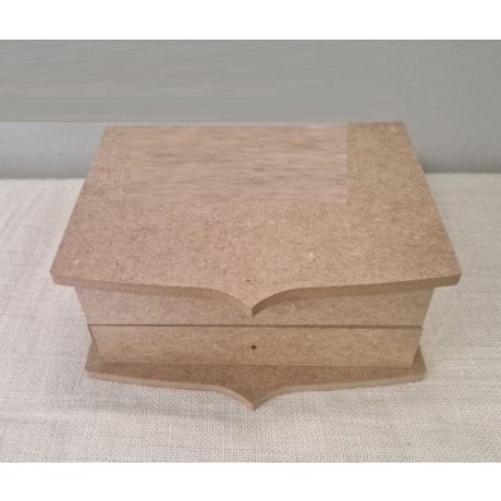 Felhajható tetejű, fiókos ékszeres doboz - 22x18x9,5 cm - KT 95