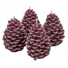 Toboz gyertya - Barna - 9,5 x7 cm - 4 db/csomag