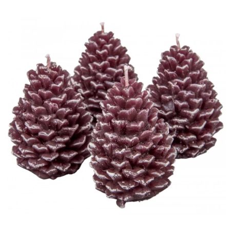 Toboz gyertya - Barna - 9,5 x7 cm - 4 db/csomag