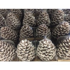 Toboz gyertya - Barna - 9,5 x7 cm - 4 db/csomag