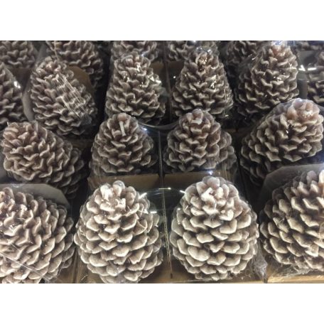 Toboz gyertya - Barna - 9,5 x7 cm - 4 db/csomag