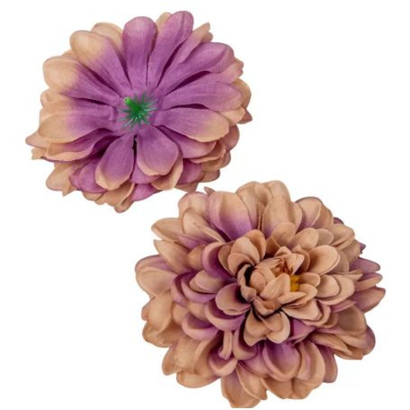 Dália virágfej - Lila - 11cm - 12 db/csomag