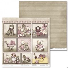   Laserowe Love scrapbookpapír 30 x 30 cm - Vintage Baby Girl- 01