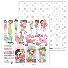   Laserowe Love scrapbookpapír 30 x 30 cm - Watermelon Friends - 01