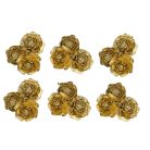 Cédrus rózsa fej -  Metál arany - 3-5 cm - 11 dkg/csomag  