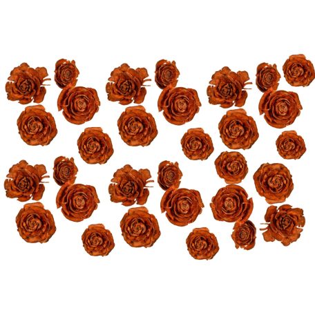 Cédrus rózsa fej - Terrakotta - 3-5 cm - 16 dkg/csomag