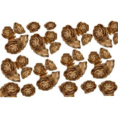 Cédrus rózsa fej - Antik arany - 3-5 cm - 13 dkg/csomag
