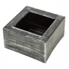 Antikolt négyzet forma - Ezüst - 8,5x15x15 cm 