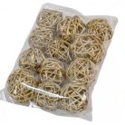 Rattan golyó - Pezsgő - 4 cm - 12 db/csomag
