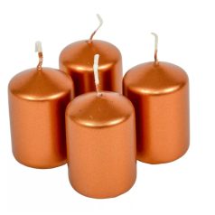 Adventi gyertya - Metál bronz - 6x4 cm - 4 db/csomag
