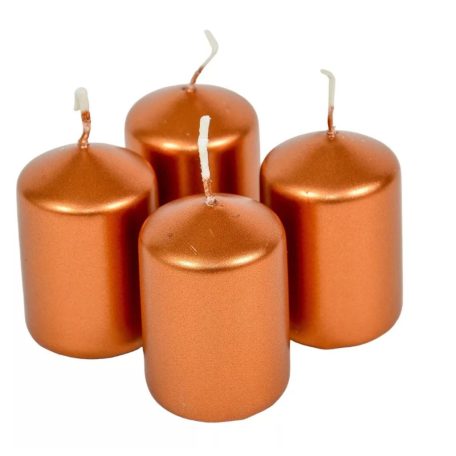 Adventi gyertya - Metál bronz - 6x4 cm - 4 db/csomag