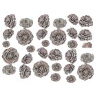 Cédrus rózsa fej - Zúzmarás szürke - 5-7 cm - 17 dkg/csomag