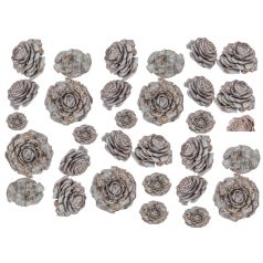   Cédrus rózsa fej - Zúzmarás szürke - 5-7 cm - 17 dkg/csomag