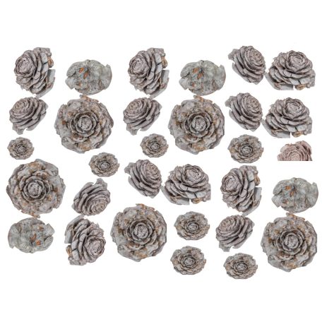 Cédrus rózsa fej - Zúzmarás szürke - 5-7 cm - 17 dkg/csomag