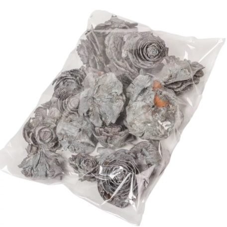 Cédrus rózsa fej - Zúzmarás szürke - 5-7 cm - 17 dkg/csomag