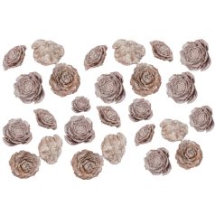   Cédrus rózsa termés - Zúzmarás fehér - 5-7cm - 17 dkg/csomag