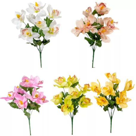 Orchidea csokor - 7 virágos mix - 38 cm