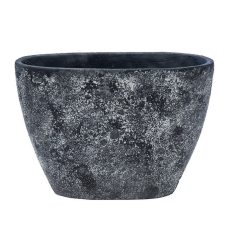 Moon ovális kőváza - Antracit -  40x16x28 cm