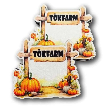 Tábla - Tökfarm - 6x4,5 cm