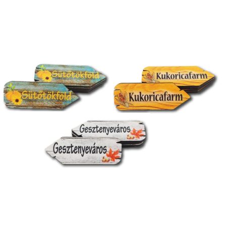 Fatábla - Kukoricafarm- Sütőtökföld-Gesztenyeváros - 6x2,5 cm