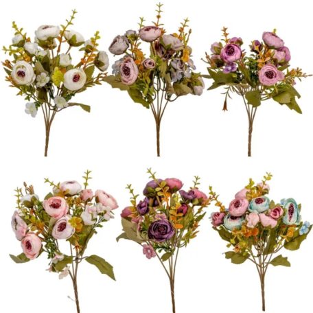 Boglárka csokor - 10 virágos  mix - 27 cm