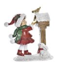 Karácsonyi lány figura - 13  cm - Raktáron