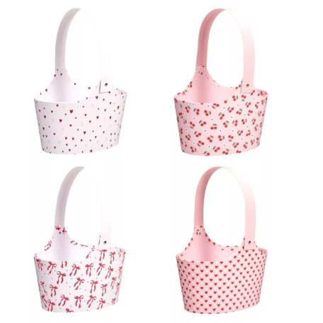 Papír kosár füles mix - 26x19x14 cm