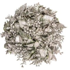 Leveles koszorú - Ezüst - 26 cm