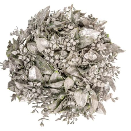 Leveles koszorú - Ezüst - 26 cm