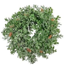 Zöld buxus koszorú - 33 cm