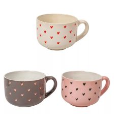 Bögre szív mintával  - 8x11cm