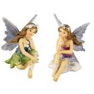 Tündér figura ülő - Zöld - 7x8 cm